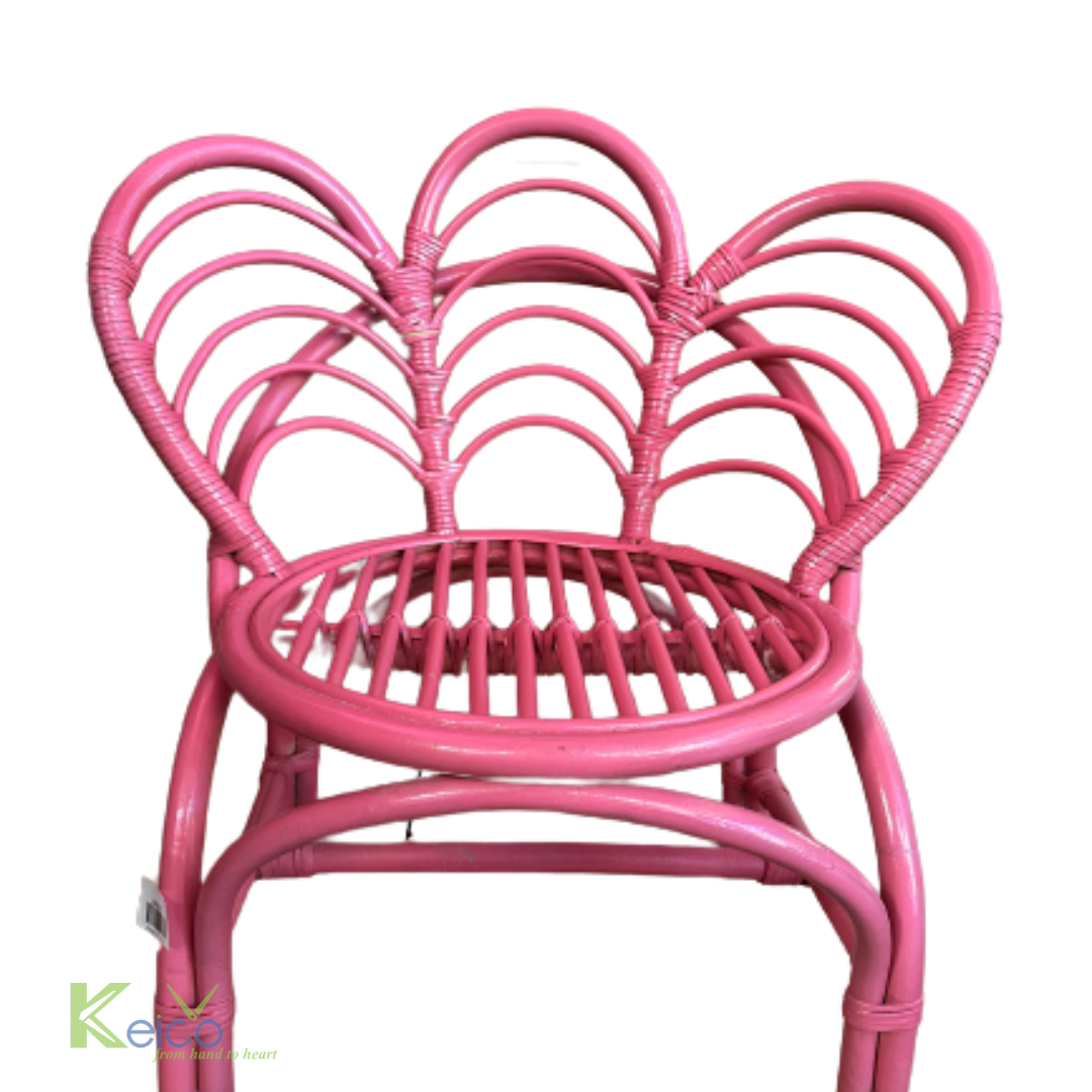 Summer 2024 pink rattan chair decoration new rattan chair new decorative chair produce environmentally furniture for kids