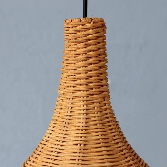 Rattan lampshade hand weaving rattan table lamp for bedroom decoration kitchen decoration living room decorationmade in Vietnam