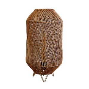 Modern Hotel Apartment Rattan Table Light Boho Woven Rattan Floor Lamp Mid Century Modern Wicker Rattan Light Fixture by Vietnam