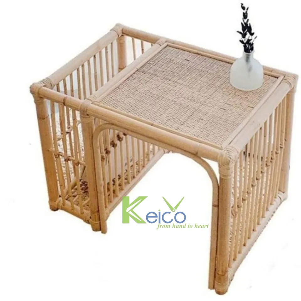 Best Sellers Boho Rattan Sidetable and Shelf for Living Room Bedroom Home Decoration Made in Viet Nam from Keico