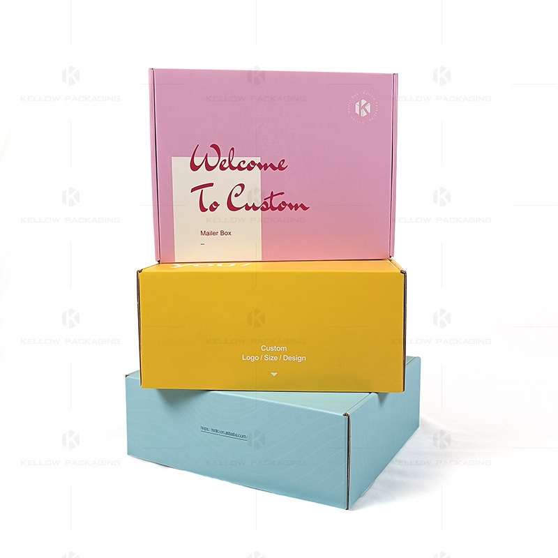 Custom Printed Cosmetic Perfume Packaging Mailing Shipping Box Cardboard Pink Mailer Box