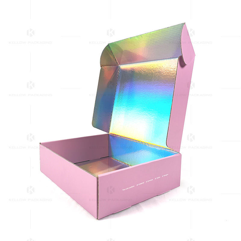 Custom Printed Cosmetic Perfume Packaging Mailing Shipping Box Cardboard Pink Mailer Box