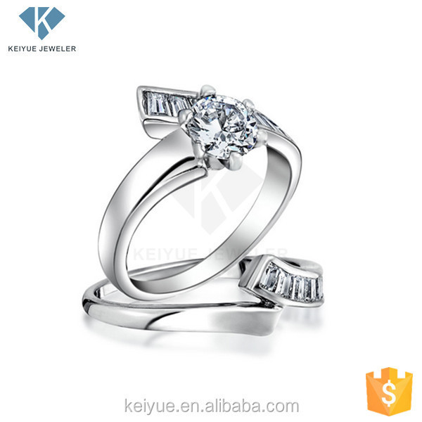 Keiyue Diamonds couple silver 925 rings for engagement tanishq price jewelry 925 zircon engagement rings for women