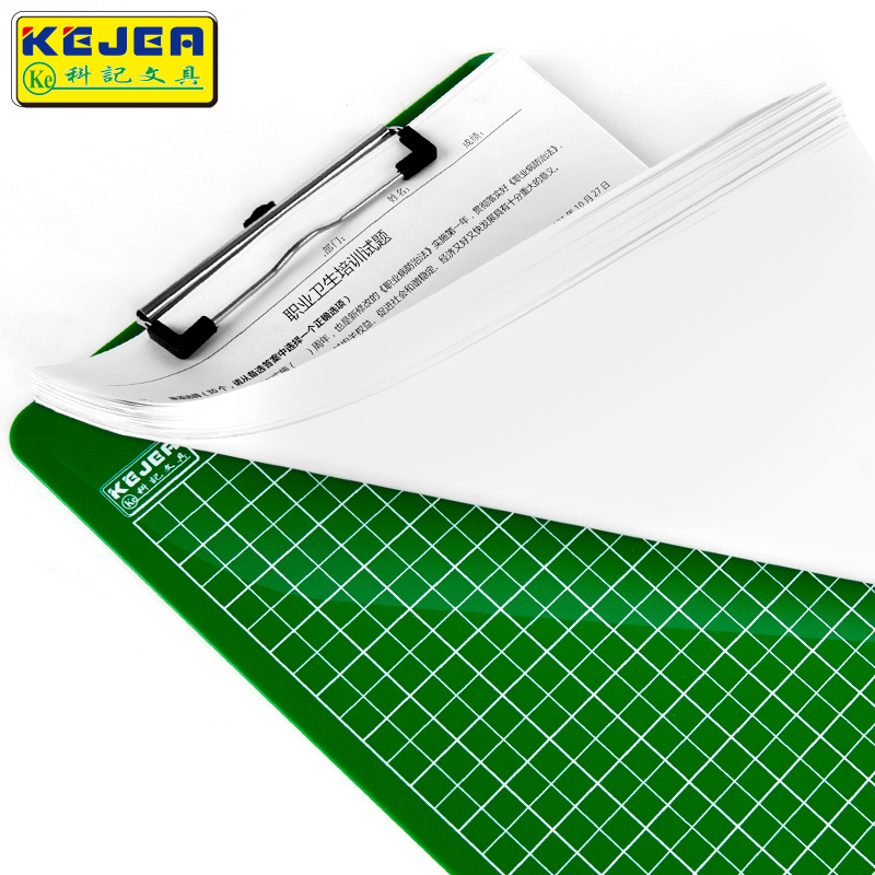 Kejea Solid Smooth edges Hard Clip board Nursing writing A4 Transparent Plastic Clipboard with Tick mark