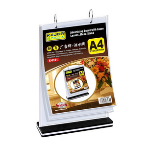 Kejea Flip Menu Stand Menu Card Holder Advertising Stand Business Card Display Holder Pageable Table Sign Display Stand