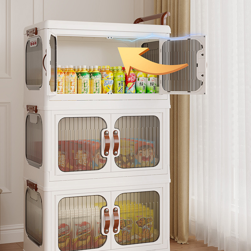 fold Storage cabinet Trolley snack toy storage box  Removable storage rack