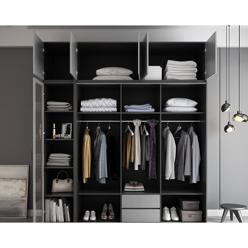 Keja The Luxury Closet Modern Wardrobe Cabinet Armoire Chambre Wardrobe Bedroom Furniture Sliding Door Wooden Wardrobes