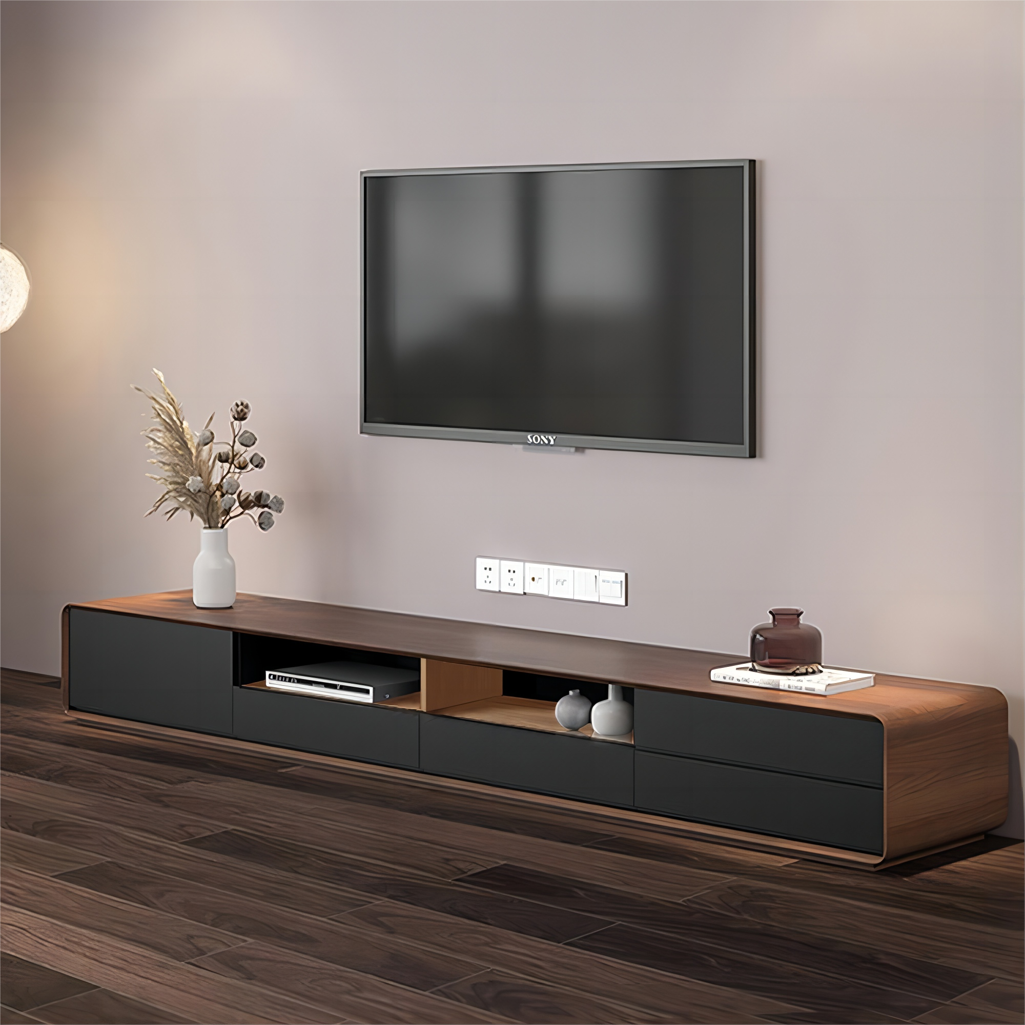 Kejia Fashion Modern Wooden Living Room Furniture TV Stand Luxury MDF TV Stand And Coffee Table Set