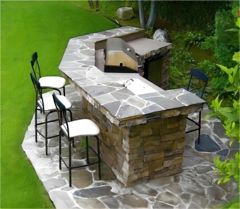 Kejia Cheap BBQ Island Outdoor Kitchen Grill Customized Full Kitchen Stainless Steel Outdoor Kitchen Cabinets