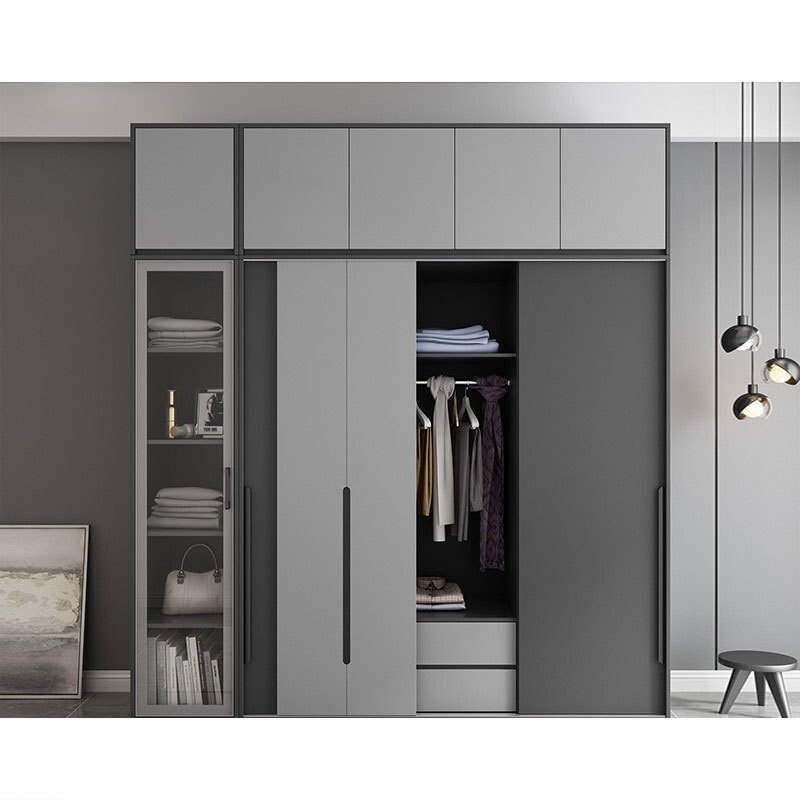 Keja The Luxury Closet Modern Wardrobe Cabinet Armoire Chambre Wardrobe Bedroom Furniture Sliding Door Wooden Wardrobes