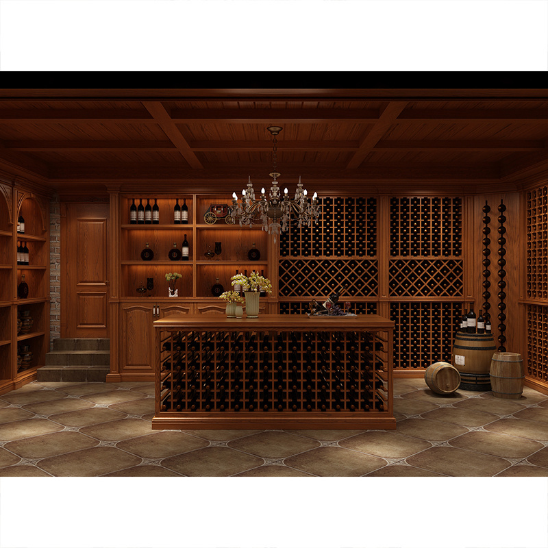 Kejia Solid Wood Living Room Furniture Cooler Modern Luxury Drinks Home Bar Glass Wine Cellar Display Storage Cabinet