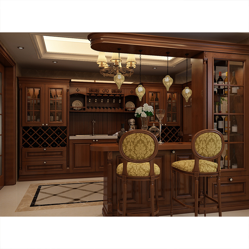 Kejahome Customized Living Room Furniture Wooden Bar Cabinet Storage Modern Curio Display Bar Corner Wine Cabinet Luxury