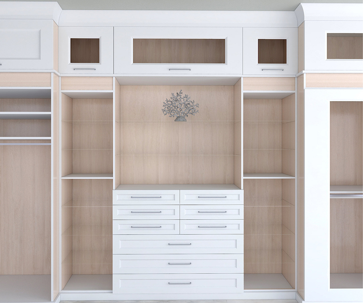 KEJIA Modern Luxury Storage Wardrobe Designs Custom Melamine Bedroom Furniture Wooden Walk In Wardrobe Closet with Center Island