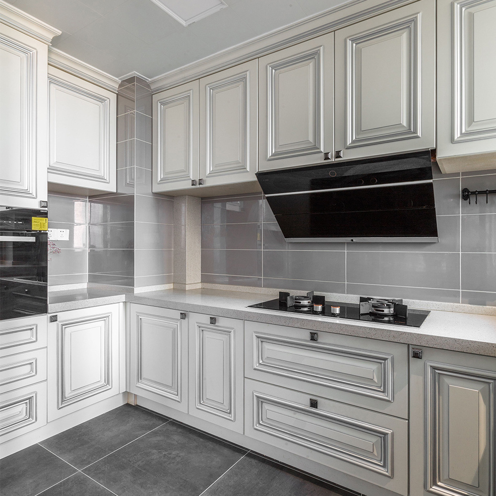 Kejia OEM Furniture Manufacturer House Wooden Kitchen Cabinet Set White Kitchen Cabinets Solid Wood