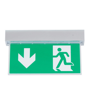 Kejie Acrylic Lighting Guide Plate Exit Sign Lamp Automatic Charging Emergency Led Light Rechargeable