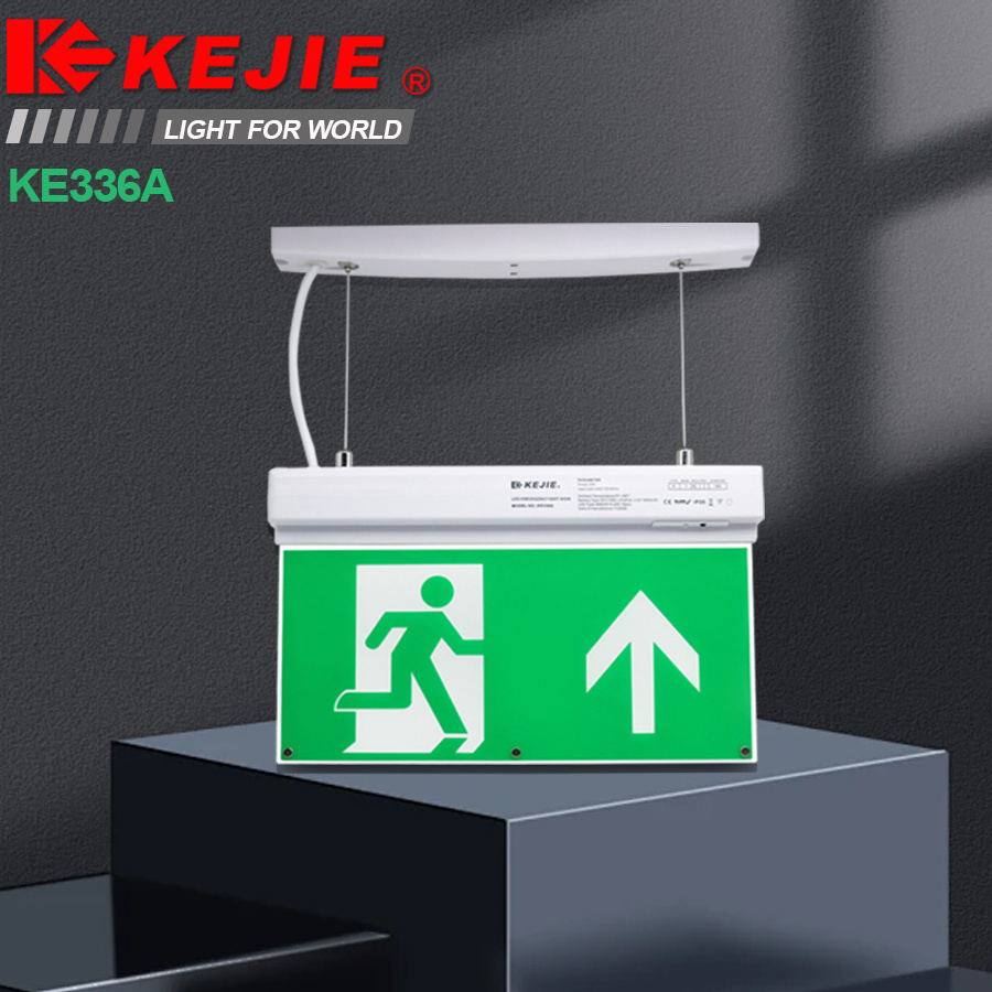 LED Emergency Exit Sign Customized Fire Resistant Led Emergency Exit Sign Hotel Automatic Test Maintained Emergency Exit Signs