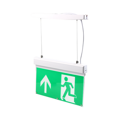 Emergency light exit sign lamp hanging mounted ukca ce rohs certificate exit sign light 3 hours battery back up emergency light