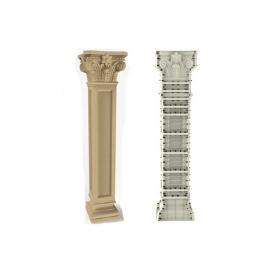 Precast house decorate square shape concrete column pillar mold for sale