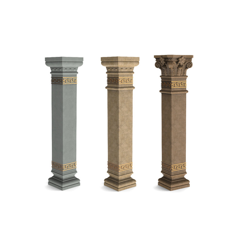 Precast house decorate square shape concrete column pillar mold for sale