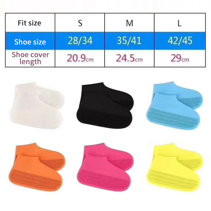 Waterproof Silicone Rain Boots Can Be Re-used With Non-slip Rubber Rain Protective Silicone Shoe Covers