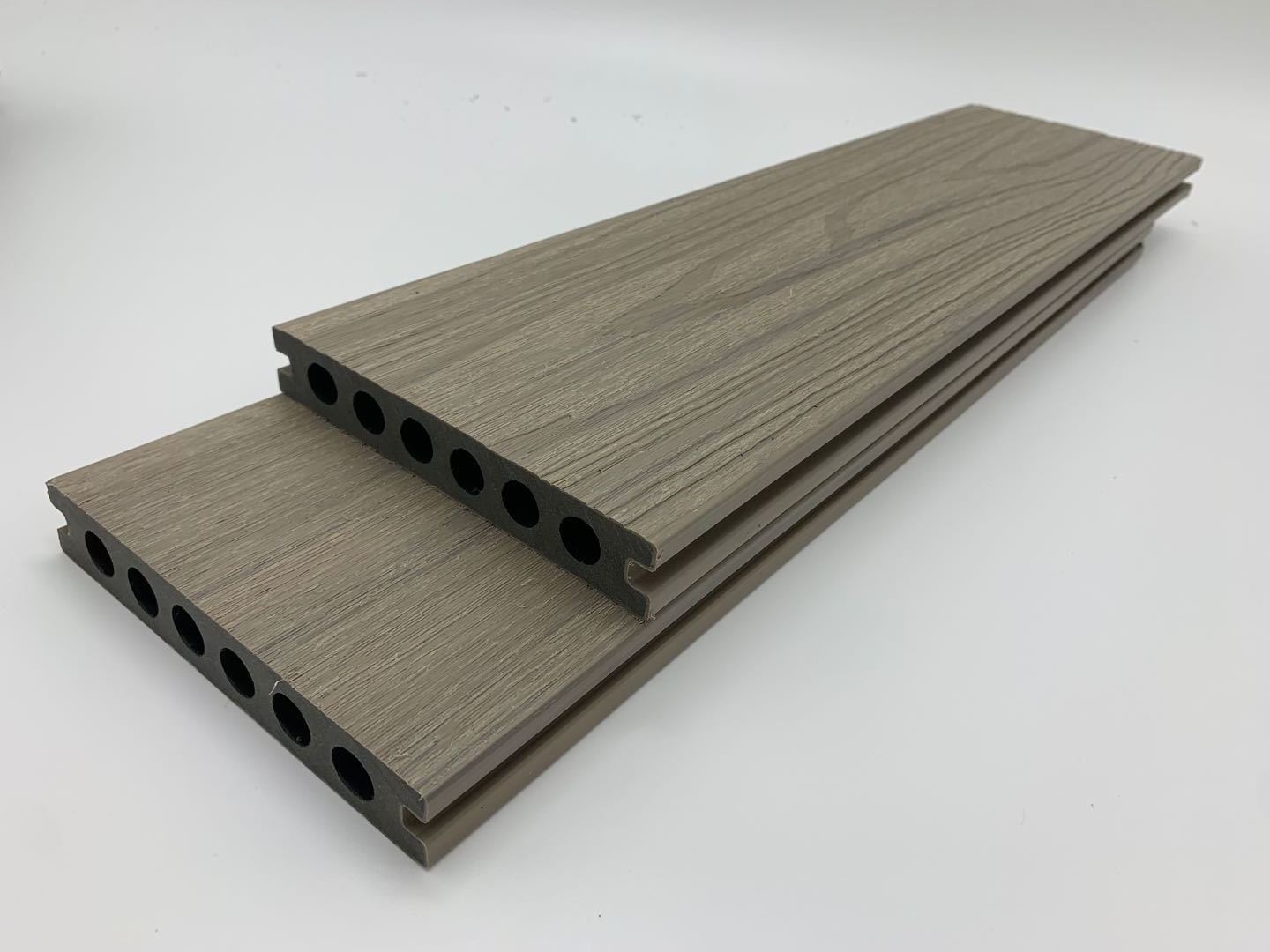 Eco-friendly easy installation woodgrain surface wood plastic composite outdoor WPC decking