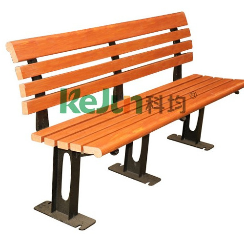 Durable waterproof cast iron leg wood plastic composite outdoor garden bench / WPC outdoor bench