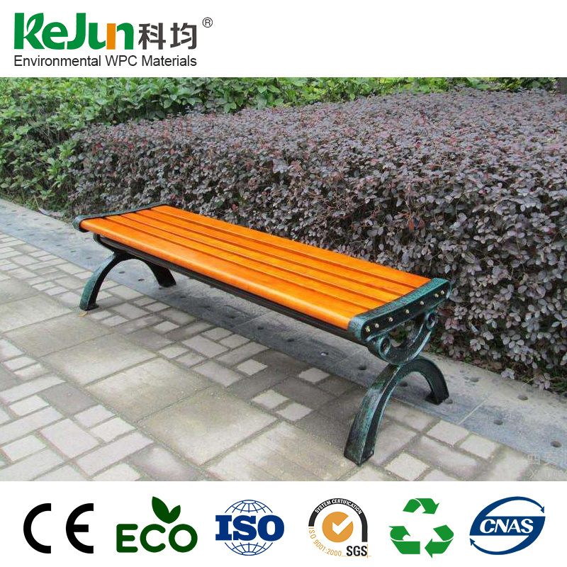 China manufacturer outdoor waterproof wood plastic composite park garden WPC bench with Backrest