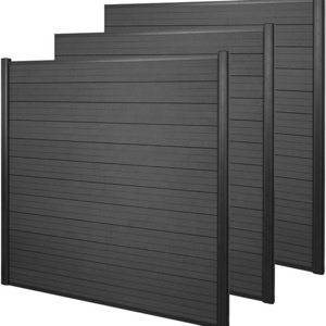 private  zaun alu garden privacy wall panel wooden plastic aluminum wpc fence