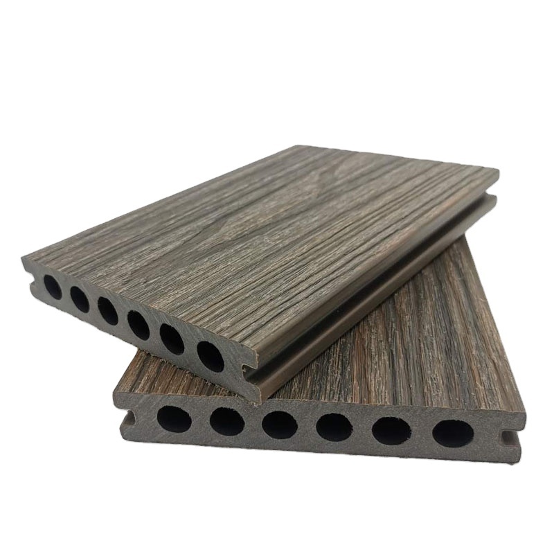 Eco-friendly easy installation woodgrain surface wood plastic composite outdoor WPC decking