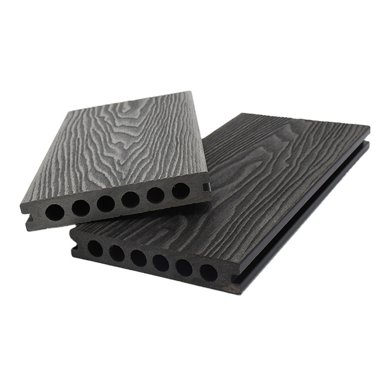 Exterior gray wood floor water resistant outdoor wpc composite decking board