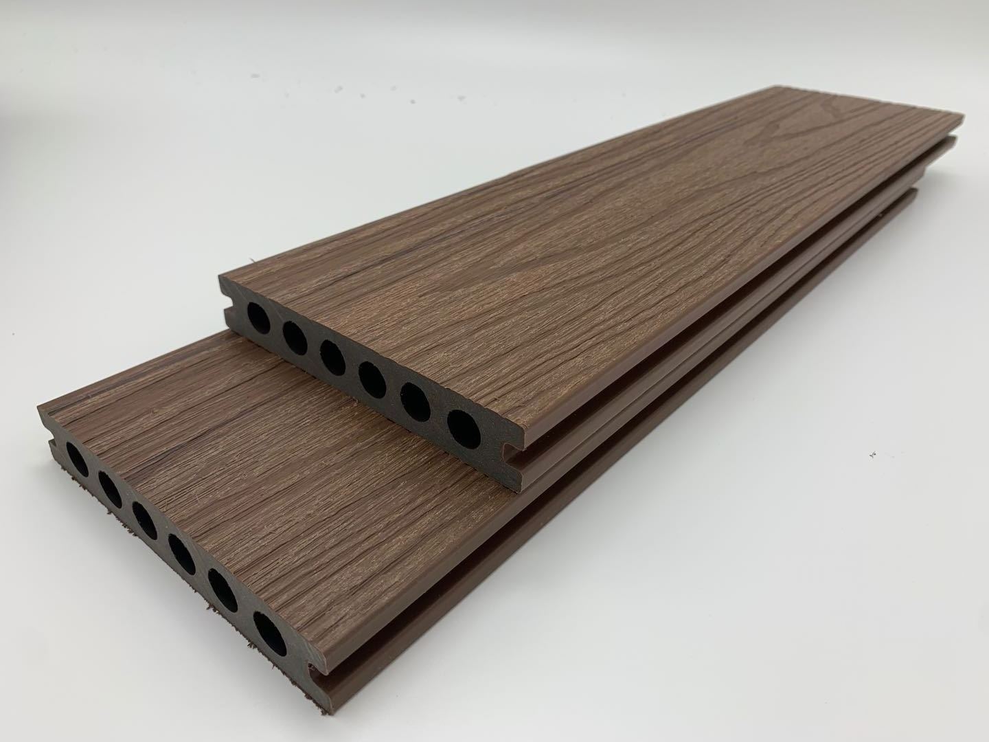 Eco-friendly easy installation woodgrain surface wood plastic composite outdoor WPC decking