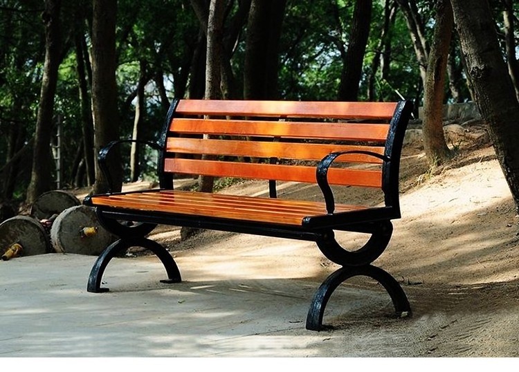 China manufacturer outdoor waterproof wood plastic composite park garden WPC bench with Backrest