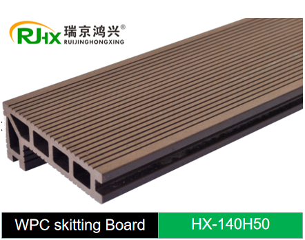 Cheap price Terrasse wood plastic composite decking Sandwich Panels skirting board 140H50