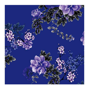 Polyester koshibo chiffon african new garment 3D flower pattern design styles digital print for wedding lady dress crepe fabric