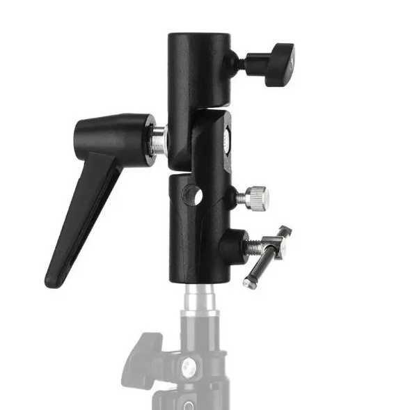 KEKAXI Professional Swivel Flash Light Stand Bracket H-Type Flash Hot Shoe Umbrella Holder Mount Adapter