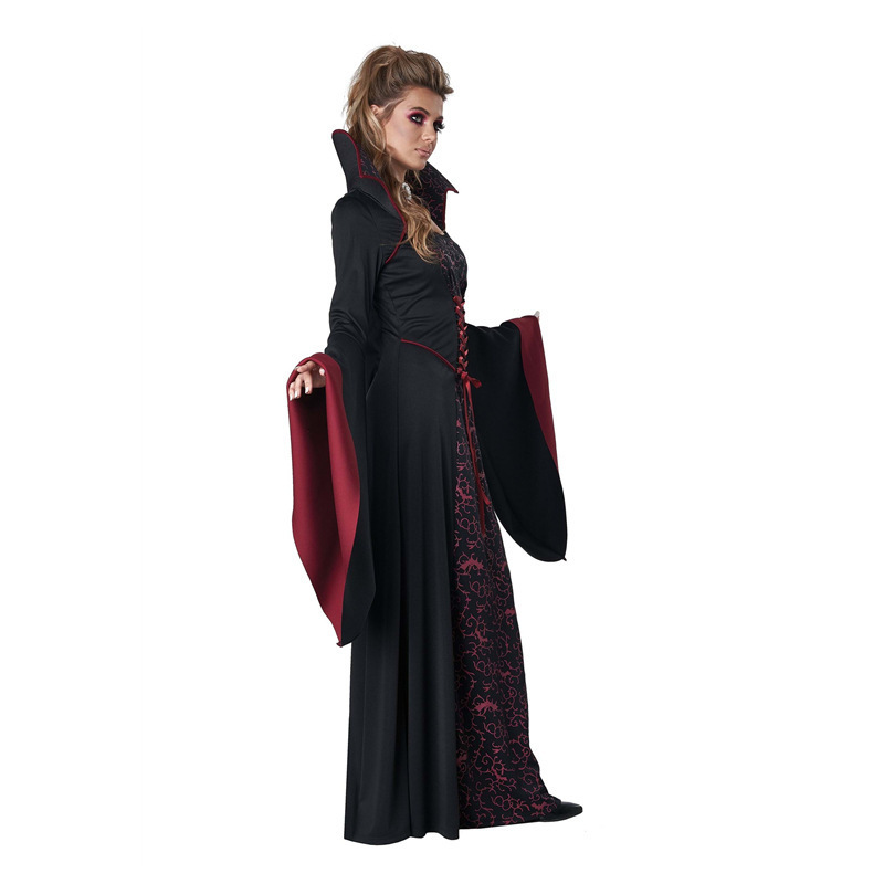 Wholesale Halloween Masquerade Vampire Queen Cosplay Costumes Court Magic Halloween Witch