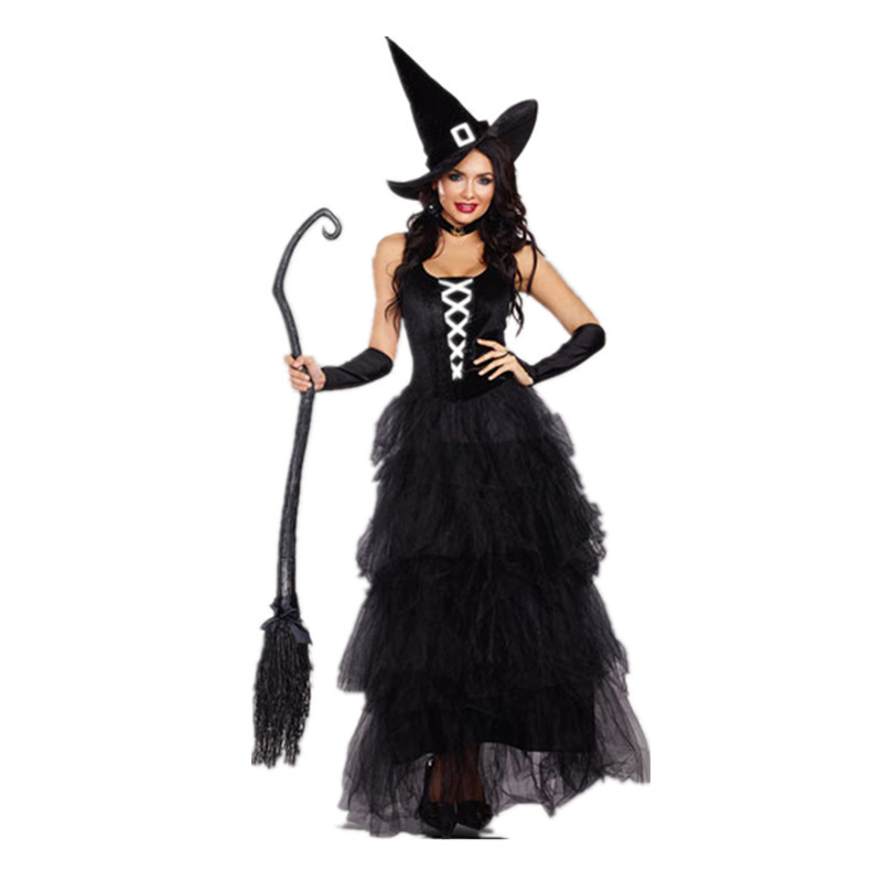 Spot Goods Witch Dress Nightclub Masquerade Party Ladies Cosplay Halloween Costumes Adults