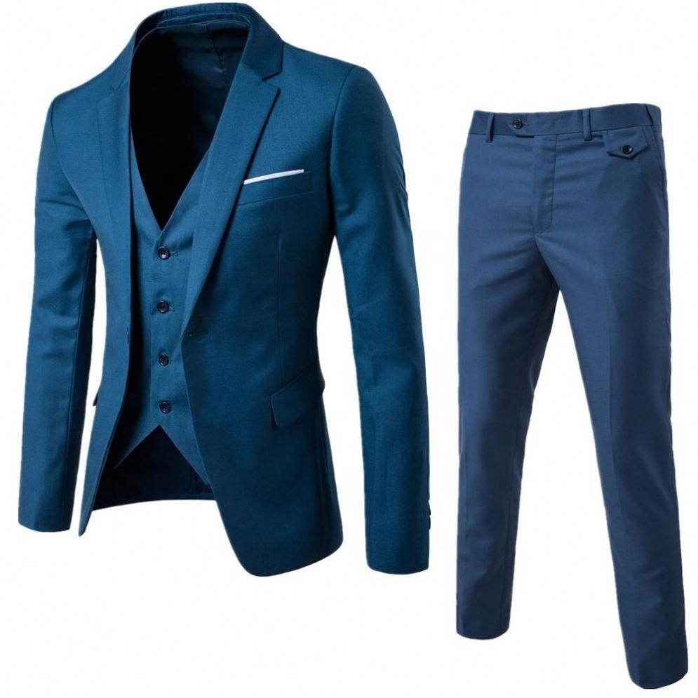 Men's blazer suit for business office or wedding 3 piece for men suit with pants vest