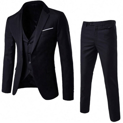 Men's blazer suit for business office or wedding 3 piece for men suit with pants vest