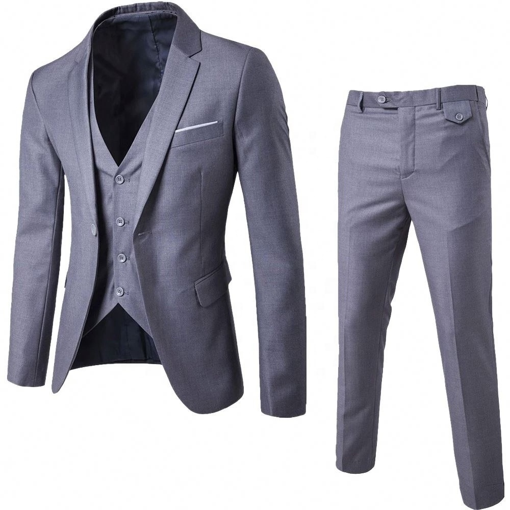 Men's blazer suit for business office or wedding 3 piece for men suit with pants vest