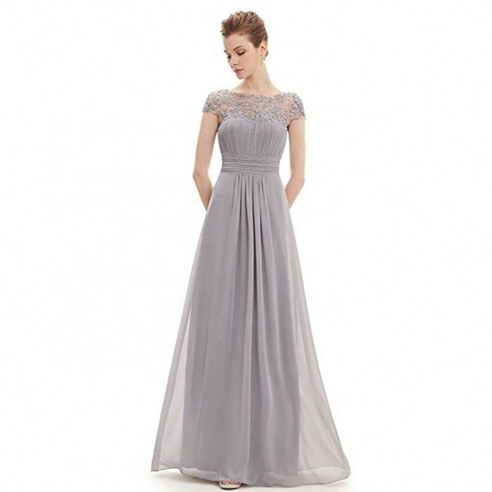 Women's Elegant Floral Long Lace Evening Party Maxi Dress Formal Prom Wedding Bridesmaid Dress