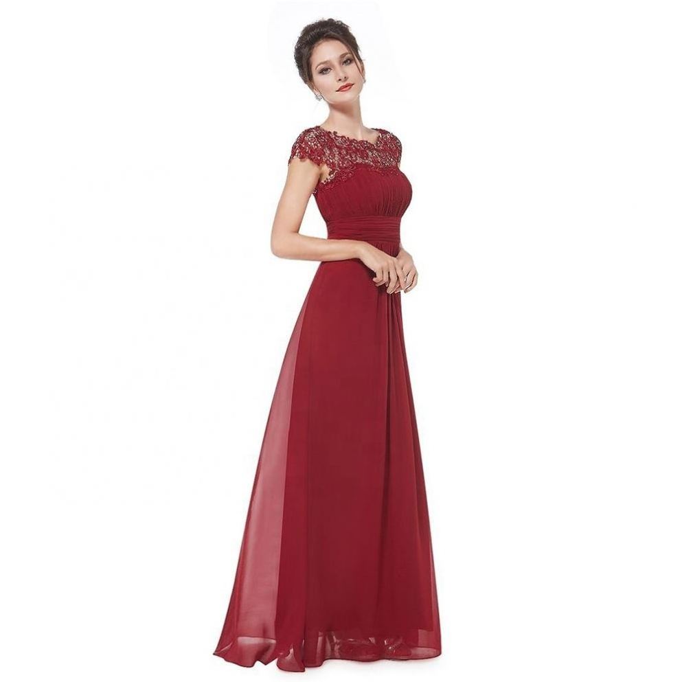 Women's Elegant Floral Long Lace Evening Party Maxi Dress Formal Prom Wedding Bridesmaid Dress