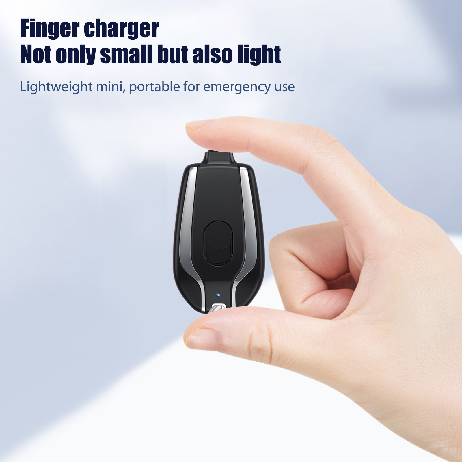 2024 Portable Mini Keychain Power Bank Emergency Charger 1300mah Type-C input Ultra Slim powerbank For Mobile Phone