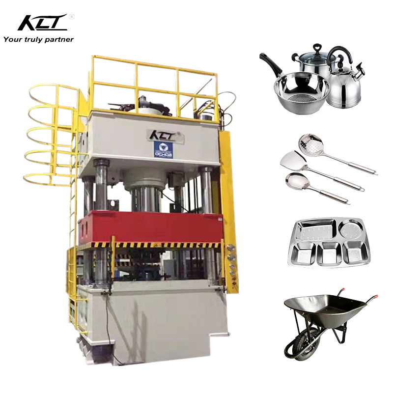 Professional  cnc four-post 300 ton hydraulic press machine for kitchen utensils making machine