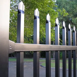 Removable Design Steel Fence And Posts Powder Coated 1" Steel Board Fencing For Garden