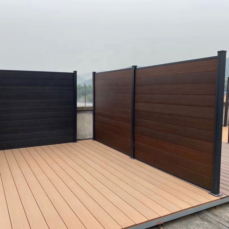 Waterproof European Design WPC Wood Plastic Composite Rail Fence Outdoor Garden Decoration and Gazebo Cladding Panels