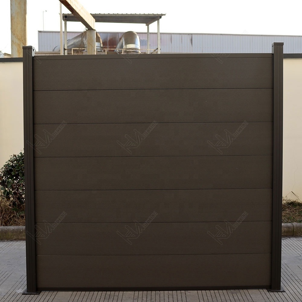 High Quality privacy screen wood plastic composite outdoor fence panels wpc garden decoration fence wall cladding gazebo