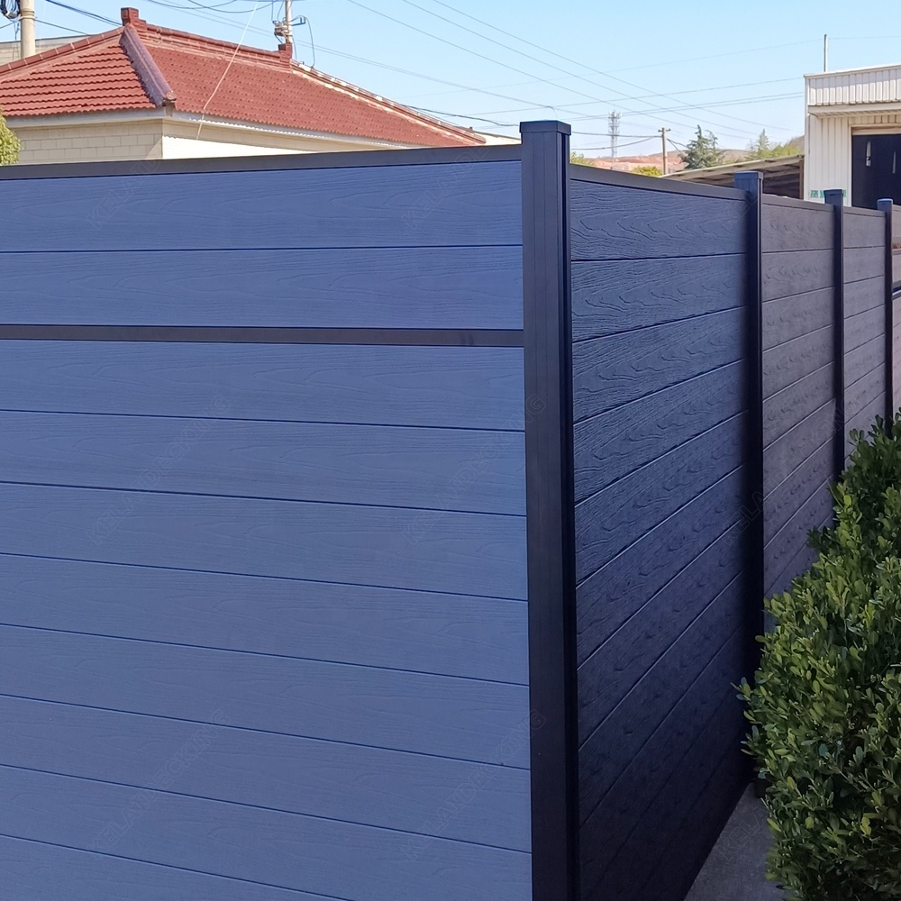 Decorative Fence wall ECO Friendly Longlife Time Outdoor WPC barrier safety fence Panels Cover Composite Fencing Wood Plastic