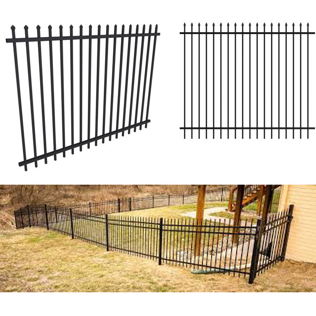 Art designs wrought iron fencing for outdoor garden sustainable iron plate fences