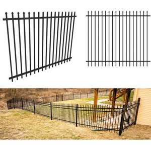 Art designs wrought iron fencing for outdoor garden sustainable iron plate fences